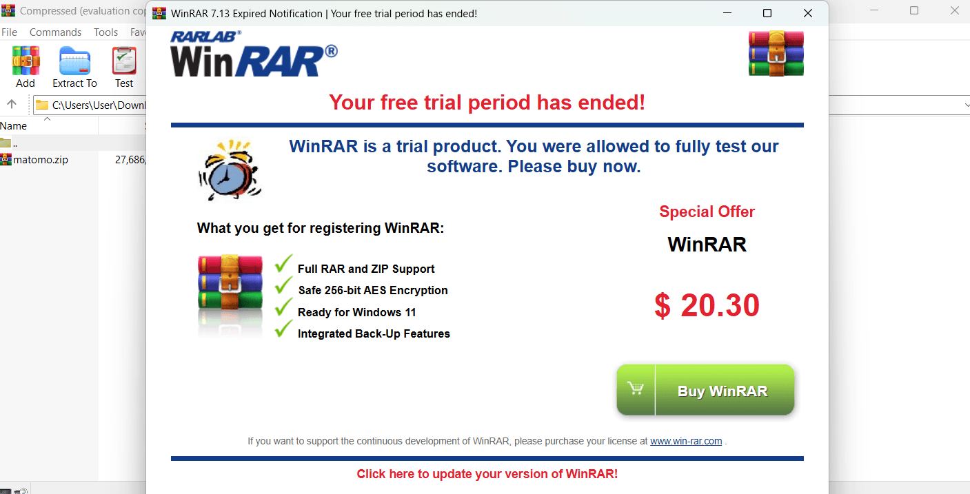 WinRAR Free Download Latest Version (x86/x64) + Portable