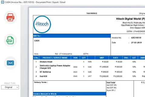 Hi-Tech BillSoft Free Download Latest Version